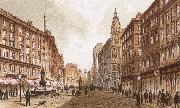richard wagner the graben, one of the principal streets in vienna Germany oil painting artist